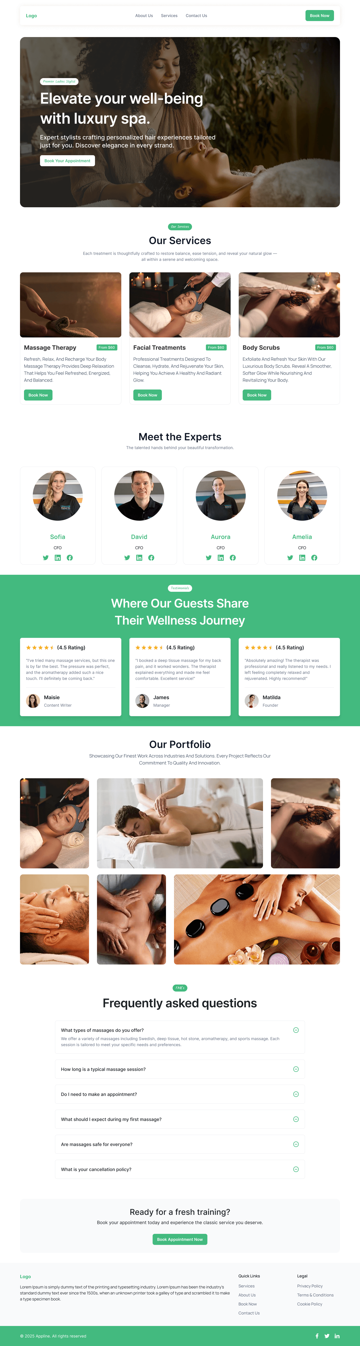 Massage Website