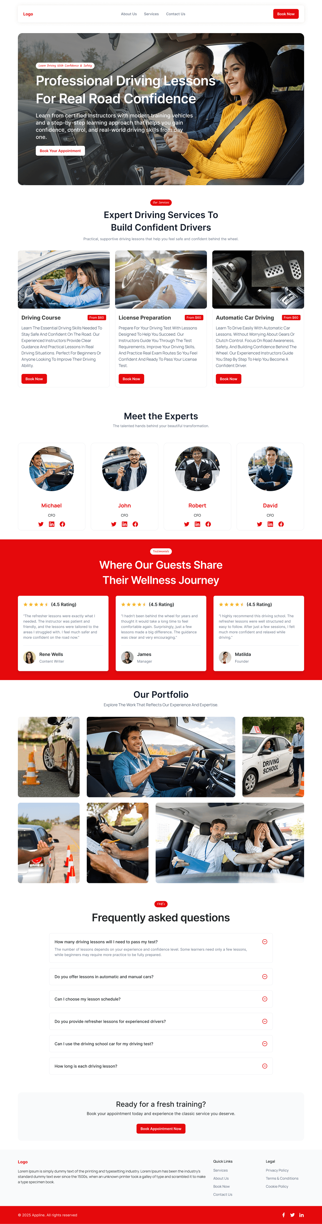 Driving School Website