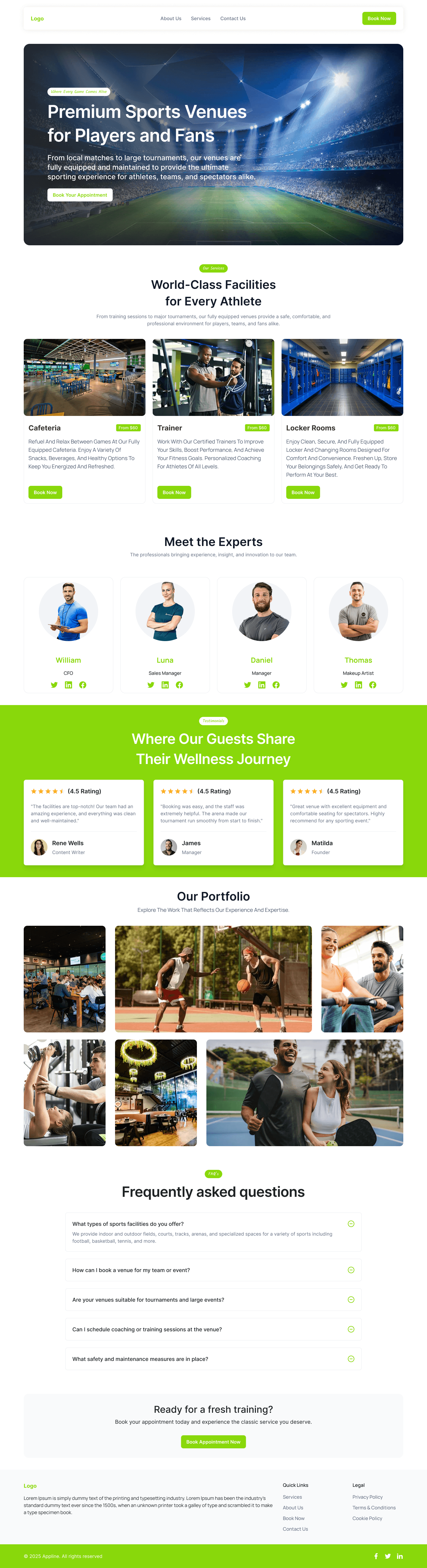 03/04/2026  Sports Venue Website