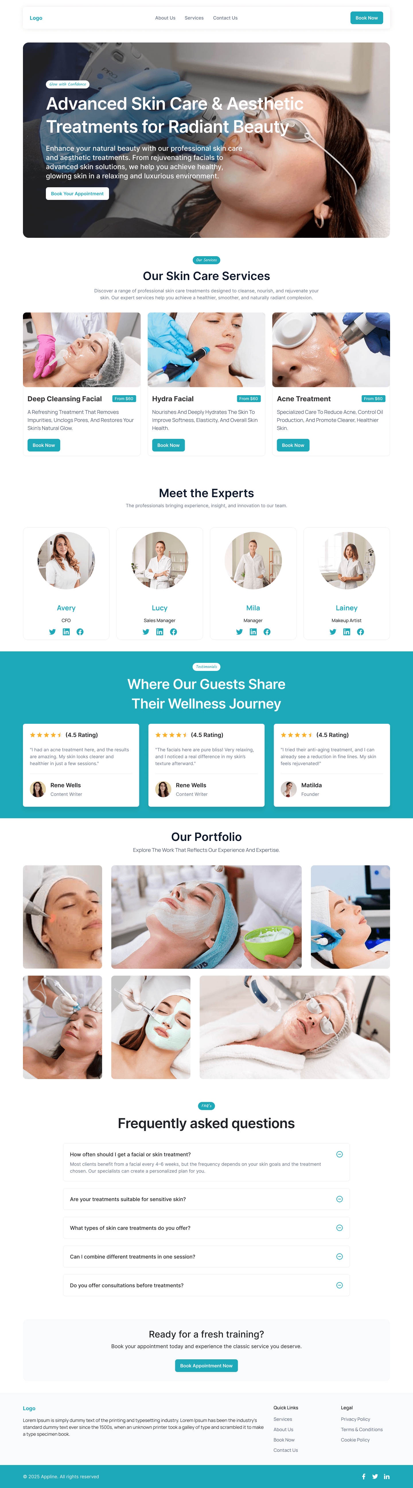 03/04/2026 Skin Care or Aesthetic  Website